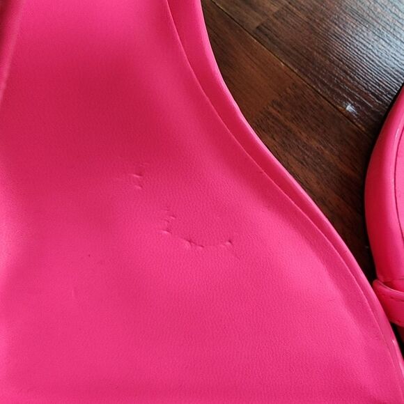 New AAJ By Aminah Zayn Pink Lucite Heel Dress Sandals 9.5 NWOB - Picture 8 of 9